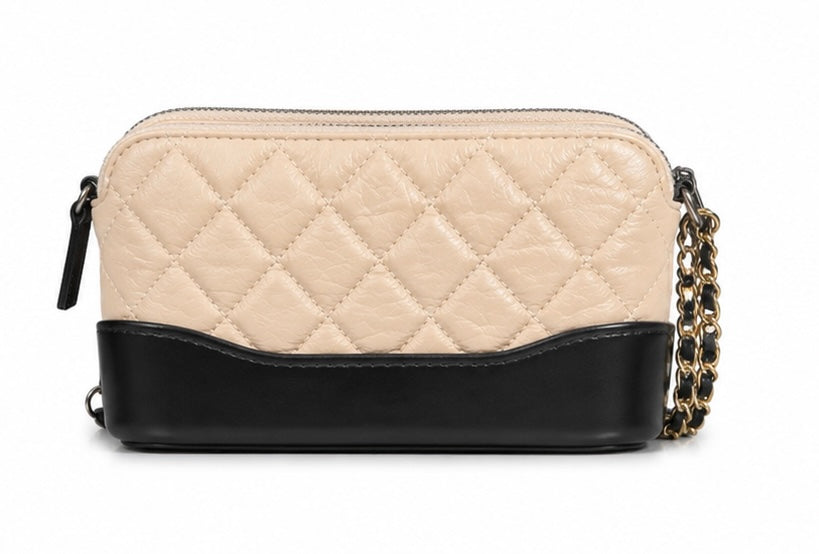 Chanel Gabrielle handbag in black and brown, pre-owned and in very good condition